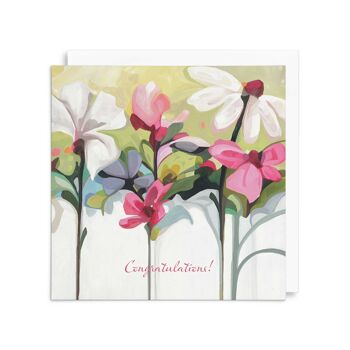 Carte de félicitations | Carte de mariage | Carte d'art floral 1