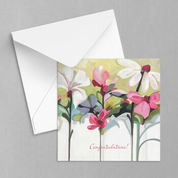 Carte de félicitations | Carte de mariage | Carte d'art floral 2