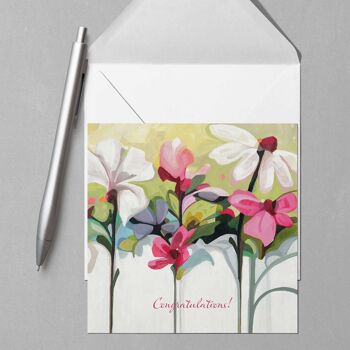 Carte de félicitations | Carte de mariage | Carte d'art floral 3