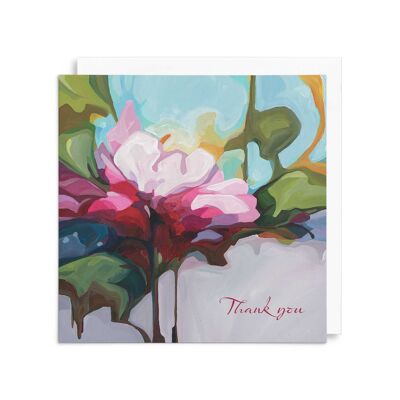 Carte de remerciement | Carte de remerciement florale | Carte artistique