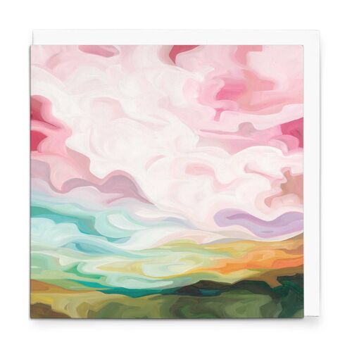 Art Greeting Card | Pastel sunrise painting | Belle Weather
