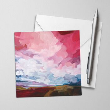 Carte de vœux artistique | Peinture abstraite du ciel | Sans fin 2