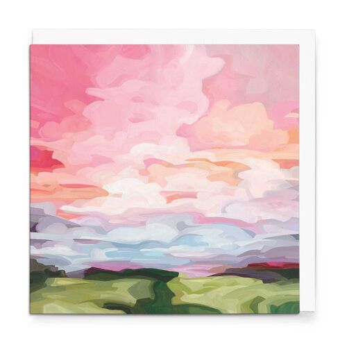 Art Greeting Card | Pink sunrise painting | Ever and Ever