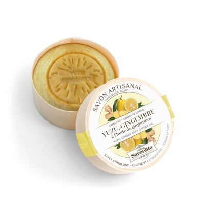 NEW ✨ YUZU & GINGER, lemon peel exfoliant, in its wooden box 100g
