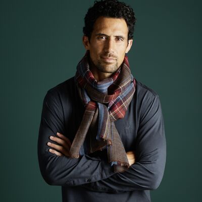 Scottish men's scarf ORKNEY - merino wool