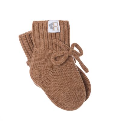 Slippers merino wool - chocolate