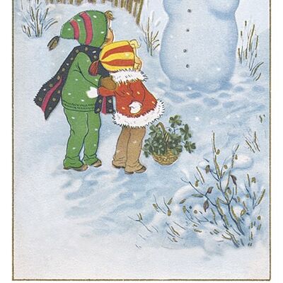Dating snowman postcard