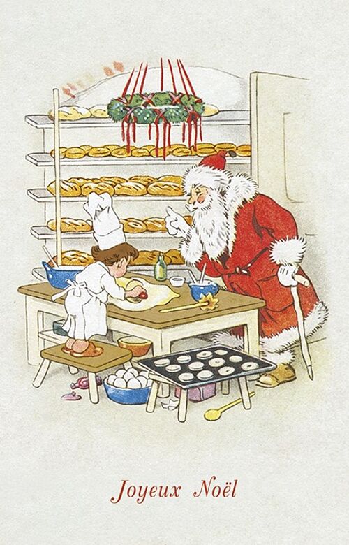 Carte postale Noël boulanger