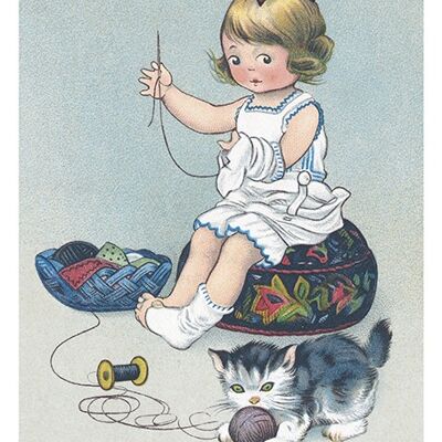 Postcard The seamstress