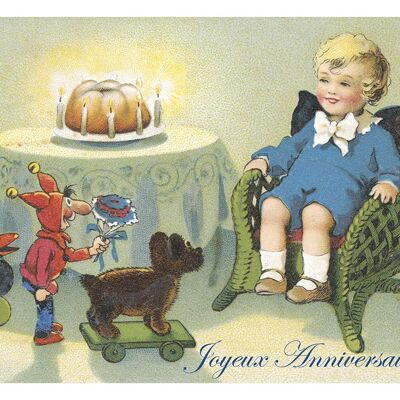 Jungen-Kuchen-Postkarte