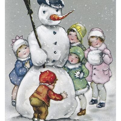 Cartolina del pupazzo di neve
