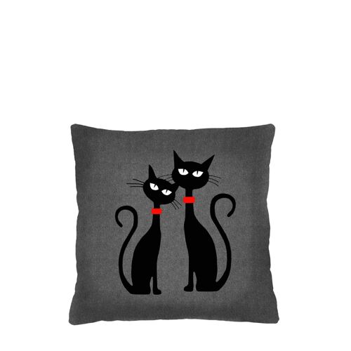 Cuscino Decorativo Casa Gatti Neri Bertoni 40x40 cm.
