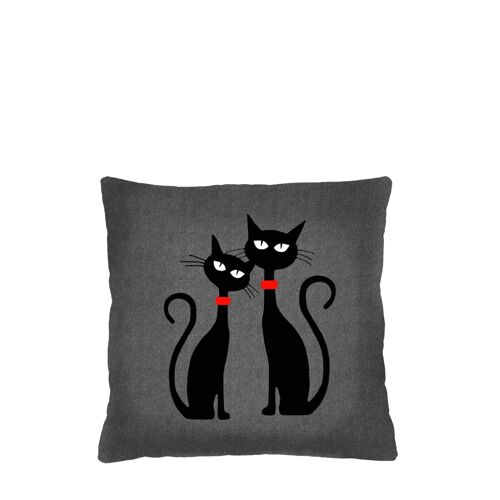 Black Cats Home Decorative Pillow Bertoni 40 x 40 cm.