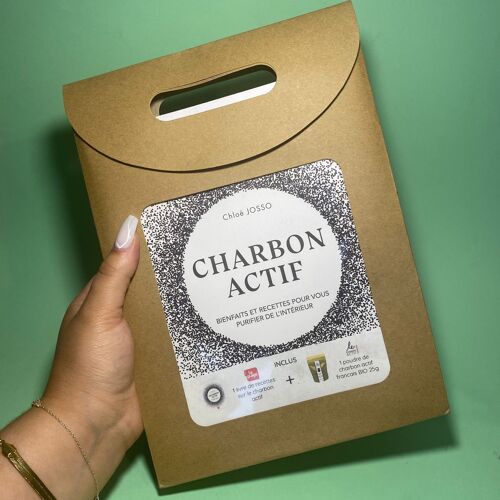 Offre découverte du Charbon Actif : livre de recettes + charbon végétal actif bio en poudre