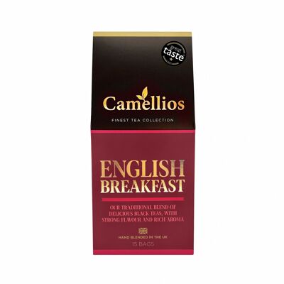 English Breakfast Tea, 15 bolsitas de té piramidales, ecológico