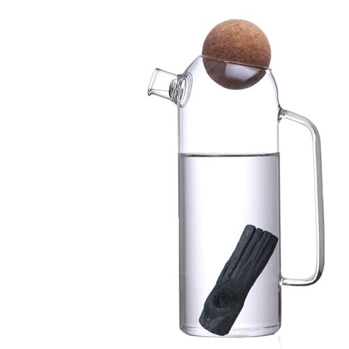 Carafe filtrante écologique + 1 Charbon végétal bio filtre à eau