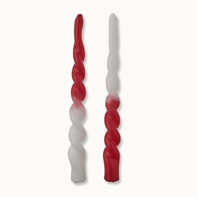 Dip Dye Candle Twisted Candy Cane