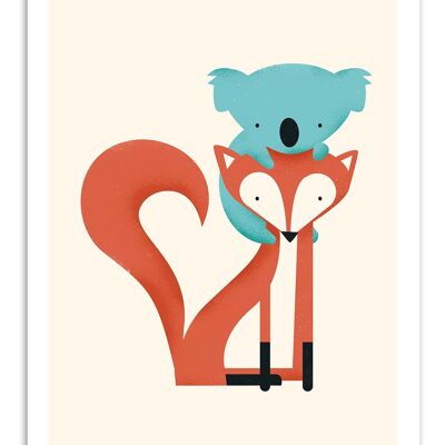 Art-Poster - Fox and Koala - Jay Fleck W16251-A3