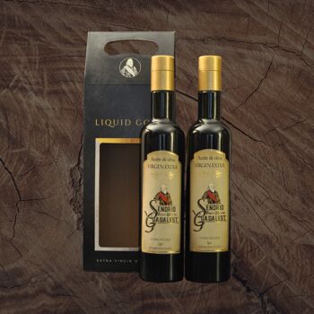 Caisse de deux bouteilles d'huile d'olive extra vierge 500ml 1