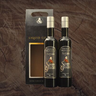 Caisse de deux bouteilles d'huile d'olive extra vierge bio 500ml