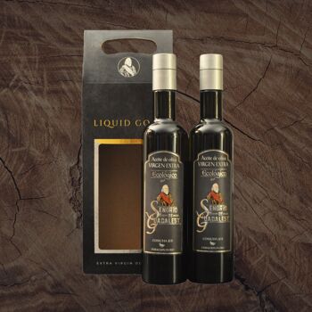 Caisse de deux bouteilles d'huile d'olive extra vierge bio 500ml 1