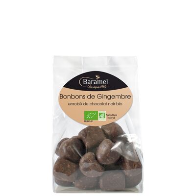 Candied ginger coated with CHOCOLATE - CANDY - (sachet) 110g