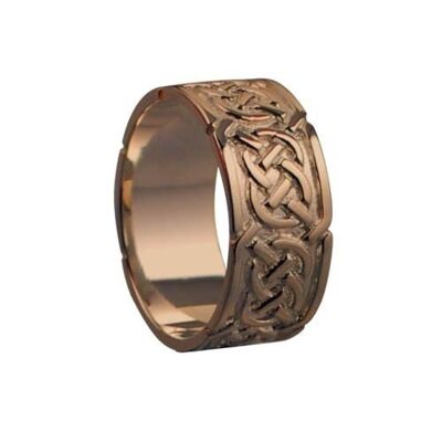 9ct Rose Gold 8mm celtic Wedding Ring Size L #1499RL