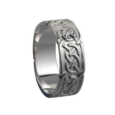 Silver 8mm celtic Wedding Ring Size R #1499SR