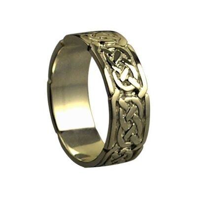 9ct Gold 6mm celtic Wedding Ring Size I