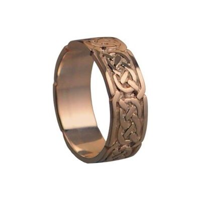 9ct Rose Gold 6mm celtic Wedding Ring Size J