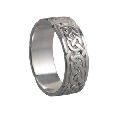 Silver 6mm celtic Wedding Ring Size L