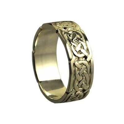 18ct Gold 6mm celtic Wedding Ring Size J #1500YH