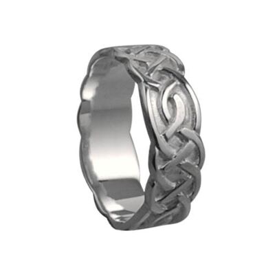 Silver 6mm celtic Wedding Ring Size I #1503
