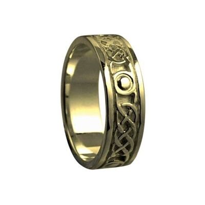 9ct Gold 6mm celtic Wedding Ring Size M #1509
