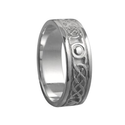 Silver 6mm celtic Wedding Ring Size O #1509