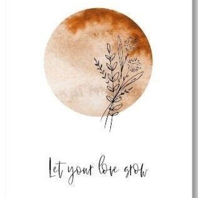 Greeting card let your love grow