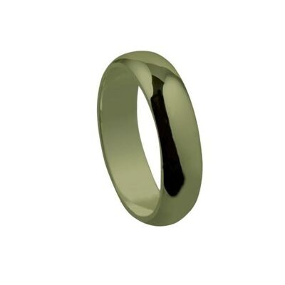 9ct Gold 6mm plain D shaped Wedding Ring Size V