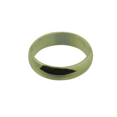 18ct Gold 6mm plain D shaped Wedding Ring Size Q