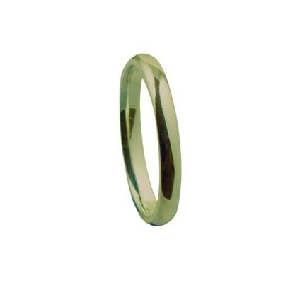18ct Gold 3mm plain Court shaped Wedding Ring Size Q