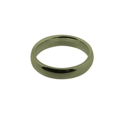 9ct Gold 4mm plain Court shaped Wedding Ring Size J