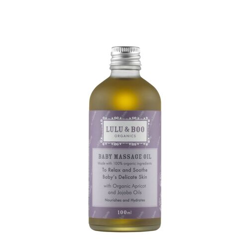 LULU&BOO Huile De Massage Bio Pour Bébé - 100 ml