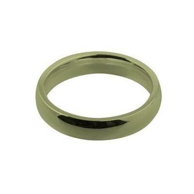 18ct Gold 4mm plain Court shaped Wedding Ring Size P