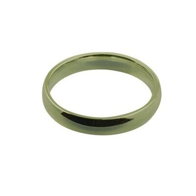 18ct Gold 4mm plain Court shaped Wedding Ring Size R