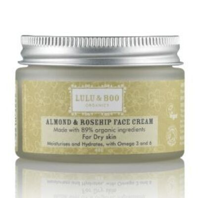 LULU & BOO Crema Viso Bio Mandorle & Rosa Canina - 40g