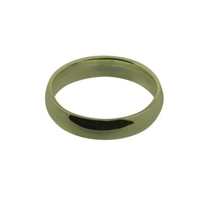 9ct Gold 5mm plain Court shaped Wedding Ring Size Q