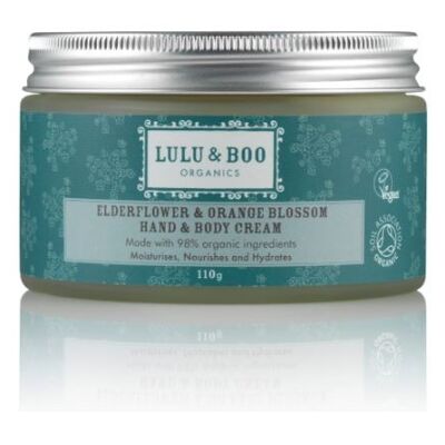 LULU & BOO Organic Hand And Body Cream Elderflower And Orange Blossom - 110g
