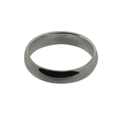 Platinum 5mm plain Court shaped Wedding Ring Size Q