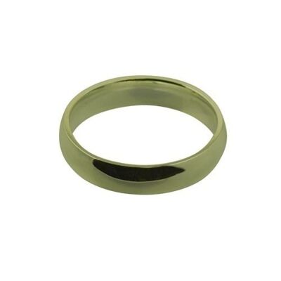 18ct Gold 5mm plain Court shaped Wedding Ring Size R