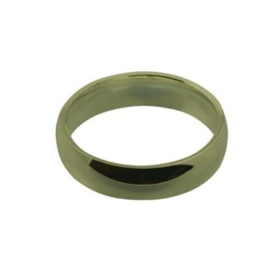9ct Gold 6mm plain Court shaped Wedding Ring Size Q