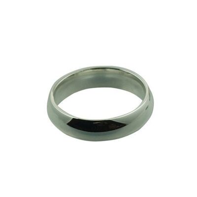 Platinum 6mm plain Court Wedding Ring Size V